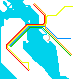 San Francisco BART but all the names are opposites (real)