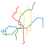 Athens Metro Map (all lines &amp;amp; extensions) (real)