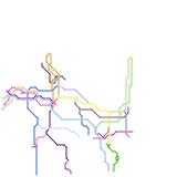 Railway Map of Greater Pearl River Bay Area (unfinished) , China (real)