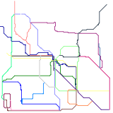 Southeastern Area Train Map (speculative)