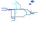 Docklands Light Railway furureistic map, London (speculative)