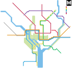 Washington DC rapid transit system (real)