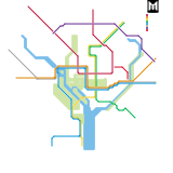 Washington DC rapid transit system (real)