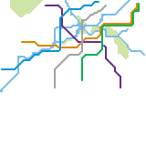 Light up city subway map