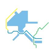 The Tide, Hampton Roads, as an alternative to lane widening, sequence 1 Level 1, Dedicated lanes assumed. (speculative)