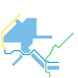 The Tide, Hampton Roads, as an alternative to lane widening, sequence 1 Level 1, Dedicated lanes assumed. (speculative)