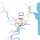 Washington DC Metropolitan Area Rail Transit  (real)