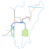 Mapa do Sistema de VLT do RM de Florianópolis (speculative)