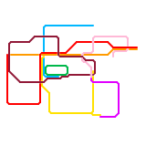 港南人工島地鐵路綫圖 SHK Island MRT System Map (unknown)