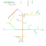 Carta Corpus Dale Light Rail and Trolley Bus Map (unknown)