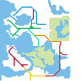 Bayside Rapid Transit Subway Map (unknown)