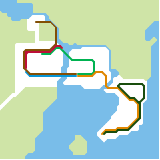 This is a map of the Orion Island county metro map, consisting of the cities of Star Point, Spearhead, Mahaya, and the Joseph Robinette Biden Memorial Town (unknown)