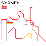 Sydney Light Rail Network (real)