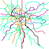 Metro Map Maker Alphabet - W