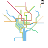 Washington Metro with Gold Line (Concept) (speculative)