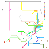 Beavertown & Southern (Model Railroad) System Map (speculative)