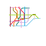上海市轨道交通网络示意图 (real)