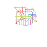 上海市轨道交通网络示意图 (real)