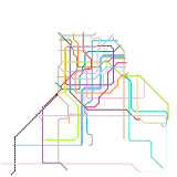 上海市轨道交通网络示意图 (real)