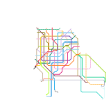上海市轨道交通网络示意图 (real)