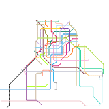 上海市轨道交通网络示意图 (real)
