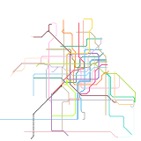 上海市轨道交通网络示意图 (real)