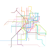上海市轨道交通网络示意图 (real)