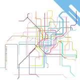 上海市轨道交通网络示意图 (real)