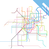 上海市轨道交通网络示意图 (real)