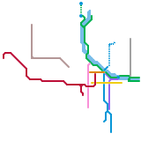Eugene, Oregon Main Bikeways V1 (speculative)