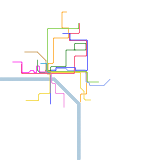 Umeå bus lines in metro style (speculative)