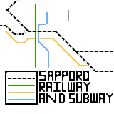 Sapporo Railway & subway (real)