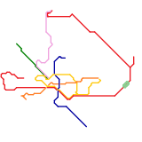bucharest metro map but M3 go brrrrrr (speculative)