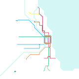 Chicago L with A/B Skip stops. (speculative)