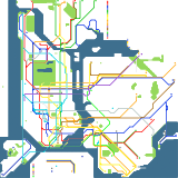 New York with fictional lines 2050 (speculative)