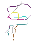 map of trains services of alto do tiete of theotown