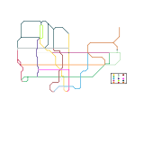 Toronto Fantasy Map with 15 Lines