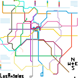Los Angeles Conceptual Metro Map (speculative)