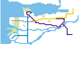 Vancouver Skytrain System (real)